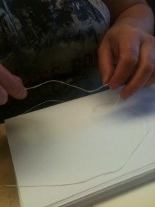 Here's an example of linen thread